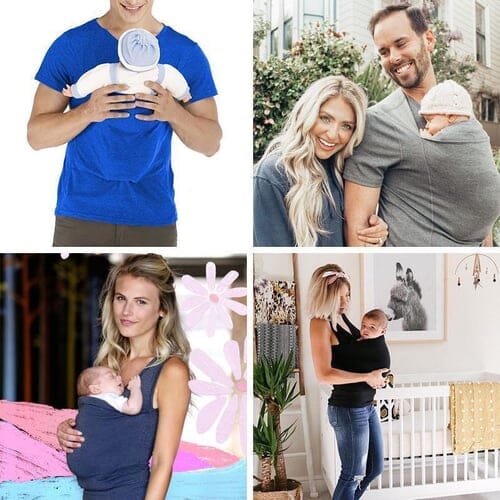 T-shirt med känguruficka