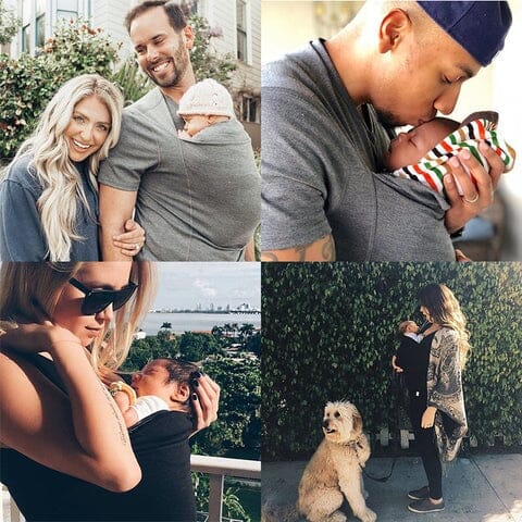 T-shirt med känguruficka