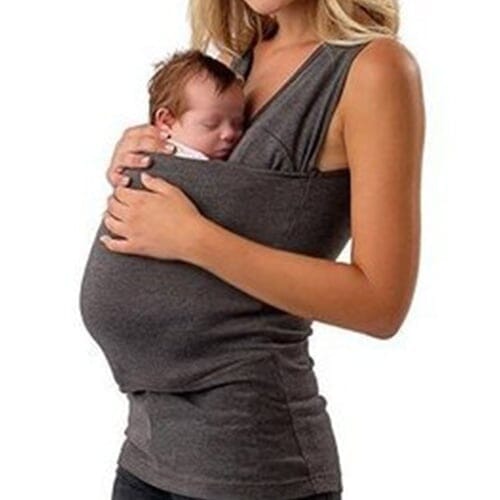 T-shirt med känguruficka