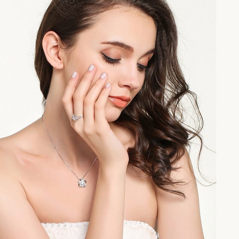 To My Love - Halsband - Med äkta ros - present till henne