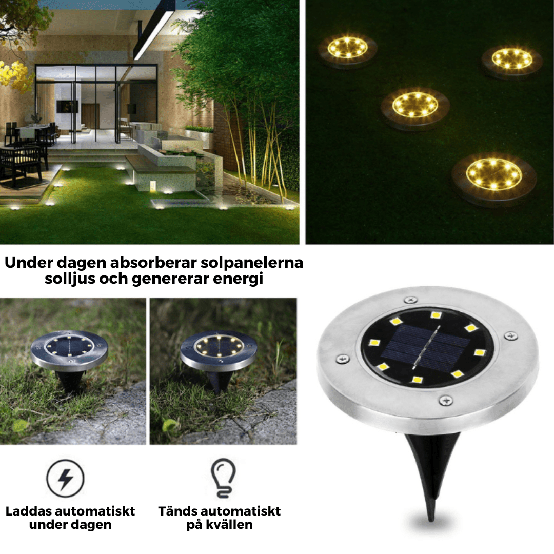 Trådlösa LED-solcellsträdgårdslampor - Skapa den perfekta atmosfären i din trädgård!