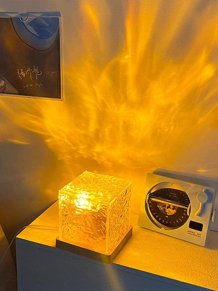 Unik Kristallbordslampa med RGB-färgskiftande Ljus