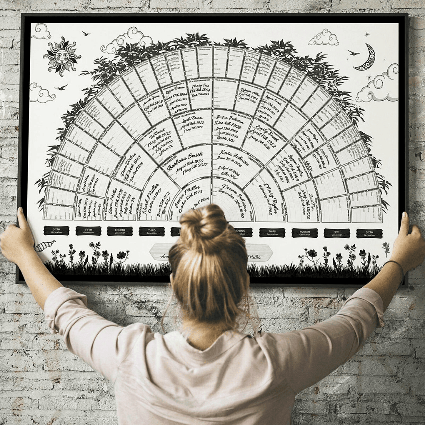 Vackert släktträd att fylla i själv!