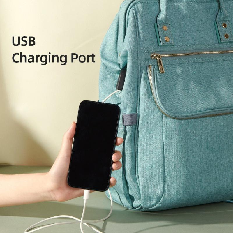Waterproof Diaper Bag With Large Capacity & Insulation Pockets