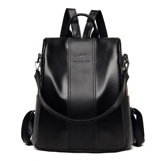 Women's Large Capacity Backpack Soft Leather Travel Bag